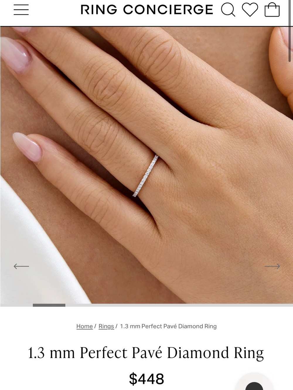 Ring Concierge Slim Pavé Diamond Band
